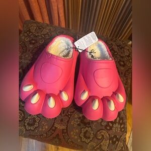 Pink Animal Paw Slippers